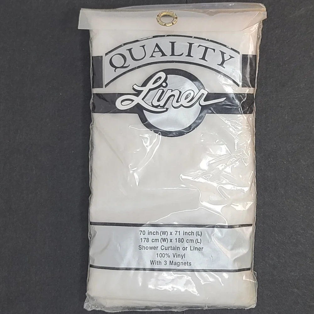 Kmart Quality Liner Shower Curtain Clear 70x71 Vinyl 3 Magnets Vintage‎